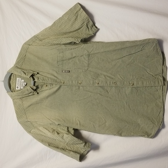 Columbia Shirts Mens Columbia Short Sleeve Buttondown Shirt Green